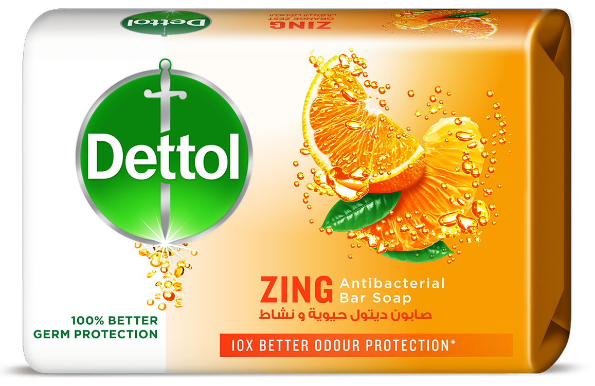 DETTOL ANTI-BACTERIAL BAR SOAP ZING 165 G